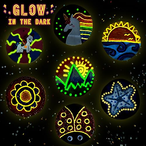 Kids Wood Painting Kit - Glow in The Dark - Arts & Crafts Gifts