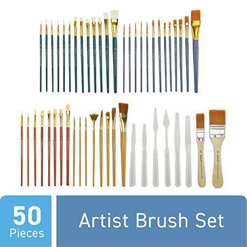 Michaels Super Value 50 Piece Brush Set by Artist's Loft™ Necessities™ - WoodArtSupply