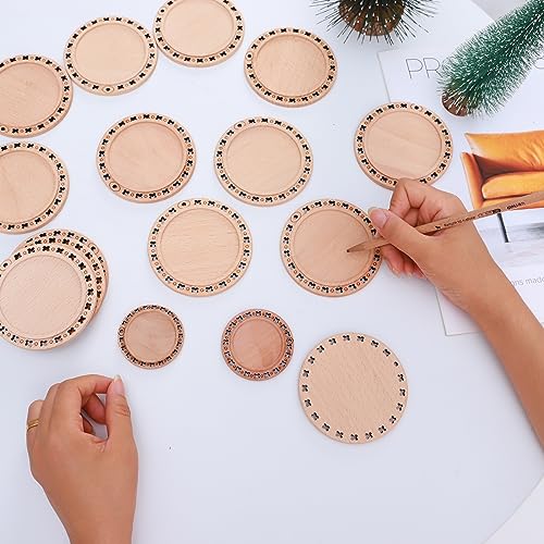 CBCMY Natural Wood Slices - 10Pcs 3.54 inches Craft Unfinished Wood kit Predrilled with Hole Wooden Circles for Arts Wood Slices Christmas Ornaments - WoodArtSupply