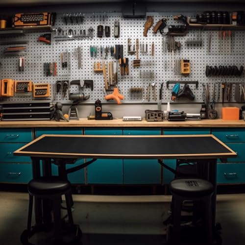 Vesici 1 Roll Work Bench Mat 23.6 x 100 Inch Scratch Resistant Vinyl Floor Runner Easy to Clean Workbench Mat Pad for Garage Workbench or Table Vesici