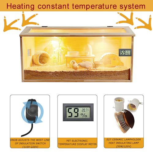 Wooden Chicken brooder Box Quail rutinChick brooder,Chicken Bedding for coop Chicken brooder Box Baby Chicken coop Heater Supplies Indoor Chicken Dddzerong