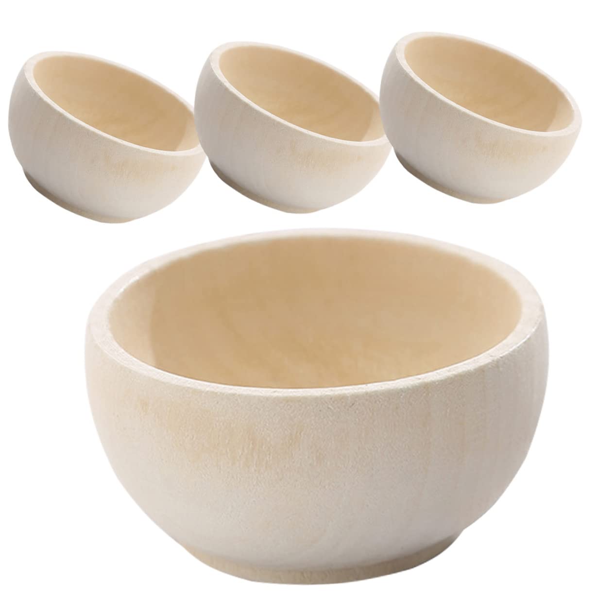 Abaodam 12 pcs small wooden bowl wooden crafts wooden cutlery dinnerware small wood bowls unfinished wood bowls wood bowl Delicate Wood Simulated Abaodam