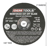 OEMTOOLS 26528 10 Piece Cut Off Wheel Set with Mandrel, Cutoff Wheel Mandrel Set, Premium Metal Cutting Wheels w/ 3/8" Arbors, Die Grinder Cut Off OEMTOOLS