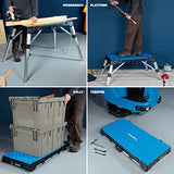 Global Industrial 4-in-1 Portable Workbench with Power Strip Global Industrial