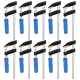 TAICHEUT 10 Pack 8 Inch Bar Clamps, F Steel Bar Clamps with Pad Protector for Welding, Woodworking and DIY Project TAICHEUT