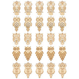 Framendino, 25 Pack Unfinished Wood Cutouts Owl Shape Wooden Slices Bird Hanging Wooden Cutout Wood Chips Embellishments for DIY Craft Home Framendino