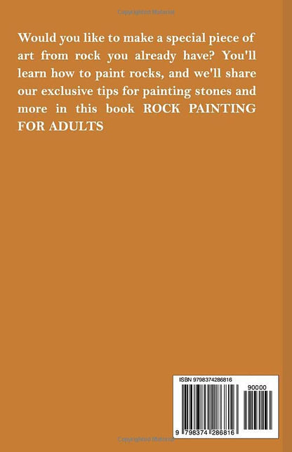 ROCK PAINTING BOOK FOR ADULTS: 2023 Complete Beginners and Seniors Guide with 50 Simple Rock Painting Designs - WoodArtSupply