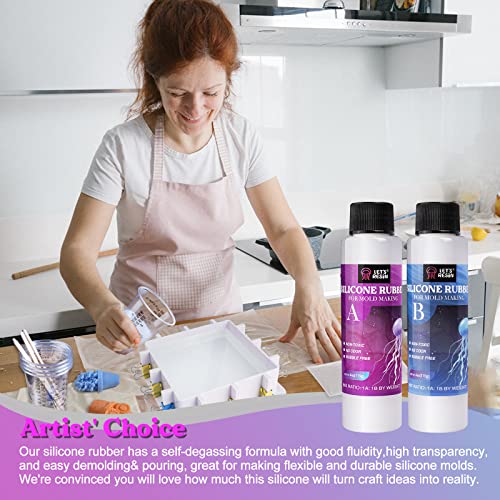 LET'S RESIN 8oz Silicone Mold Making Trial Kit, Fast Cure Mold Making Silicone Rubber, Easy Mixing, Flexible Platinum Cured Molding Silicone for LET'S RESIN