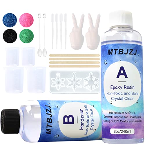 Crystal Clear Epoxy Resin, 16oz Epoxy Resin Kit - Not Yellowing and No  Bubble Self Leveling for Jewelry, Crafts, Keychain, DIY, Crafts, Art  Painting