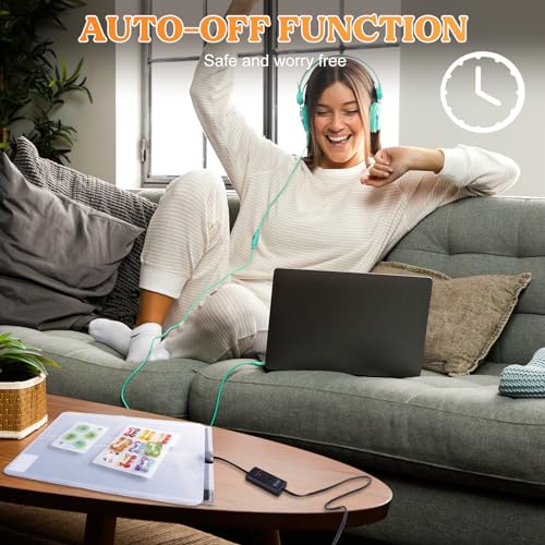 LET'S RESIN Upgrade Resin Heating Mat, Faster Curing Auto-Off Lightweight Heating Mat with Timer & Elastic Silicone Mat, Undeformed Quick Resin Dryer LET'S RESIN