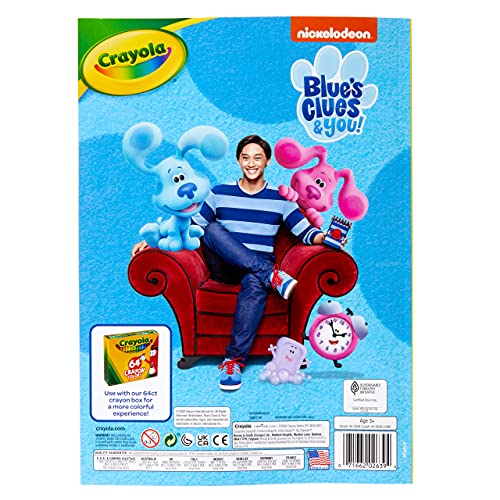 Crayola Blues Clues Coloring Book with Stickers, Gift for Kids, 96 Pages, Ages 3, 4, 5, 6 Crayola