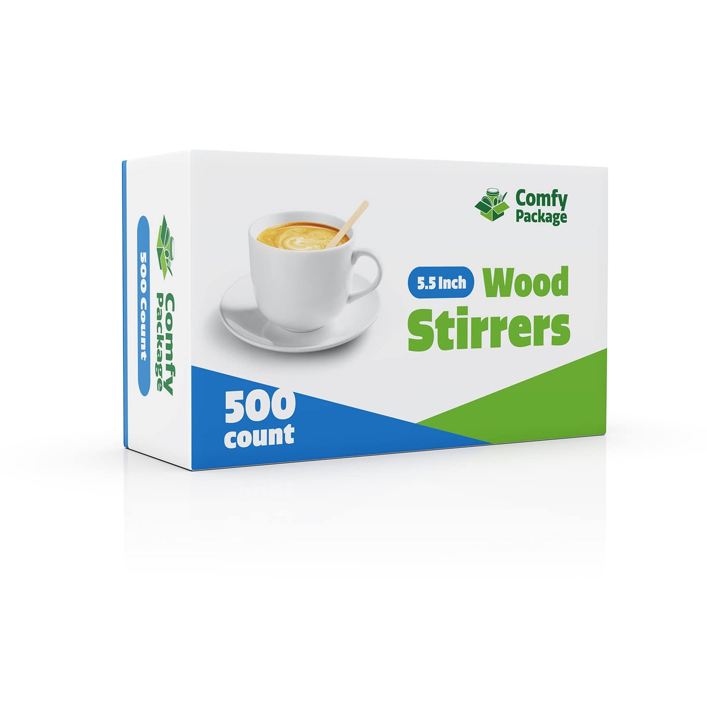 [500 Count] 5.5 Inch Wooden Coffee Stirrers - Wood Stir Sticks - WoodArtSupply