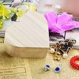 Gadpiparty Wooden Jewelry Box Heart-shaped Wooden Box Retro Storage Box Crafts for Women Girls Jewelry Makeup Home Decor Wood Jewelry Boxes Gadpiparty