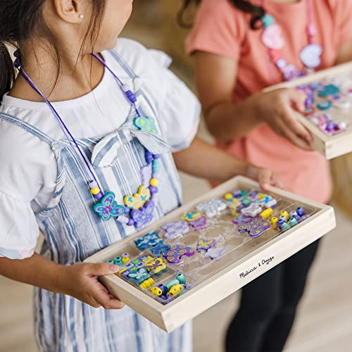 Melissa & Doug Butterfly Necklace Craft Bead Set | Wooden Beads for Friendship Bracelet/Jewellery Making Kit | Arts and Crafts for Kids Age 5 | for Melissa & Doug