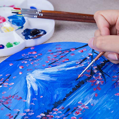 Transon Small Detail Paint Brushes 7pcs for Model Painting Acrylic, Gouache, Oil, Tempera and Face Painting TRANSON