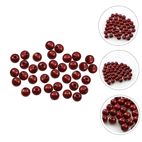Tofficu 400 Pcs Solid Wood Beading DIY Jewelry Beads Natural Wood Beads Wood Loose Beads Macrame Making Beads DIY Loose Beads Unfinished Wood Beads Tofficu