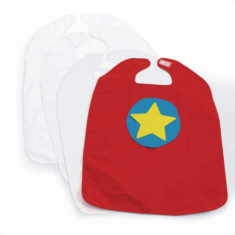 Colorations Decorate Your Own Action Cape Kit, Set of 6 – Includes 6 Blank White Fabric Capes for Kids, Fun DIY Crafting Kit for Kids, Easy to Colorations