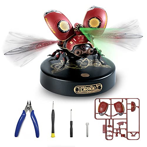 ROKR Metal Building Kits for Adults-Plastic Model Craft Kits-3D Metal Puzzles for Adults and Kids-Scout Beetle Model Building Set-Hobbies Gifts for ROKR