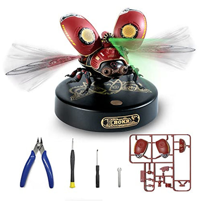 ROKR Metal Building Kits for Adults-Plastic Model Craft Kits-3D Metal Puzzles for Adults and Kids-Scout Beetle Model Building Set-Hobbies Gifts for - WoodArtSupply