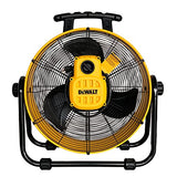 DEWALT DXF-2042 High-Velocity Industrial,Floor,Drum,Barn,Warehouse Fan Heavy Duty Mover Portable Air Circulator 3-Speed Adjustable Tilt, 20", Yellow DEWALT
