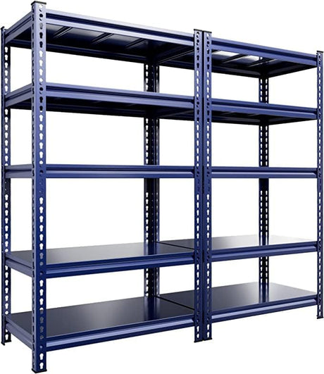 REIBII 72" Garage Shelving Heavy Duty Storage Shelves Holds 1700 LBS Adjustable 5-Tier Metal Shelving Units and Storage Rack Heavy Duty Shelving REIBII