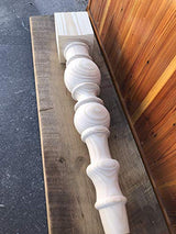 CAROLINA LEG CO. Modern Farmhouse Dining Table Legs - Unfinished - DIY Furniture - Turned Legs - Set of 4 - Dimensions: 5" x 29" CAROLINA LEG CO.