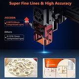 JICCODA Laser Engraver Machine 10W Output Power Laser Cutter,DIY Laser Engraver for Wood and Metal, Paper, Acrylic, Tiles Support LightBurn and JICCODA