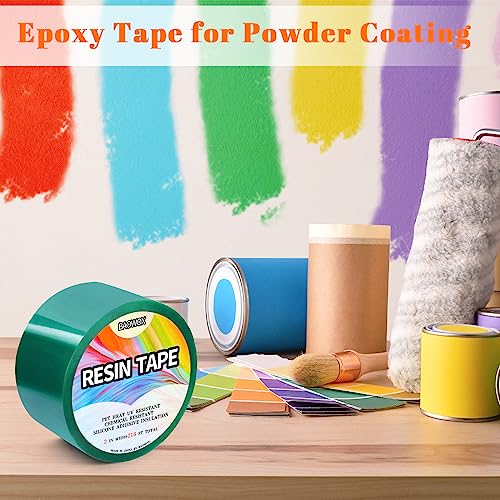 Baowox 2 Rolls 108 FT Resin Tape for Epoxy Resin Molding, Silicone Thermal Adhesive Tape, High Temperature Resistance Epoxy Release Tape for River - WoodArtSupply