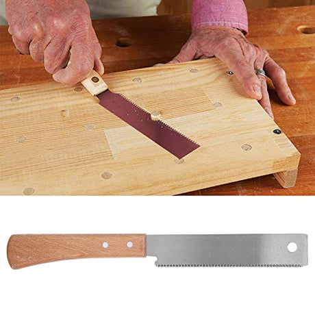 Eboxer Small Hand Saw, Japanese Double Edge Pull Saw with Wooden Handle, Flush Cutting Trim Tool for Carpentry, 12In ASHATA