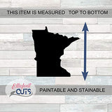 Minnesota Wood Cutouts for crafts, Laser Cut Wood Shapes 5mm thick Baltic Birch Wood, Multiple Sizes Available Elliefont Styles