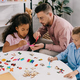 Barydat 100 Pcs Wooden Magnets DIY Wooden Arts and Crafts for Kids Craft and Art Painting Kit Supplies Party Birthday Gift Party Favors for Easter Barydat