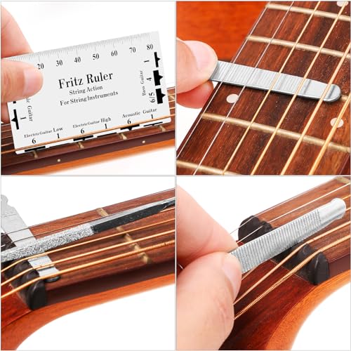 72PCS Guitar Tool Kit Repair Maintenance Accessories Guitar Parts Set with Carry Bag Guitar Care For Electric Acoustic Guitar Ukulele Bass Banjo Anwenk