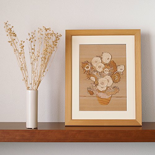 KINOWA Wooden Art Kit Kiharie Sunflowers Made in Japan KINOWA