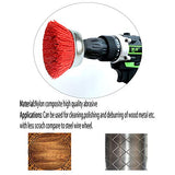 FPPO 3Pcs 3 Inch Assorted Cup Brushes Abrasive Wire Nylon Cup Brush for Drill,Grit 80 120 320 with 1/4" Shank,Rotary Brushes for Machines FPPO