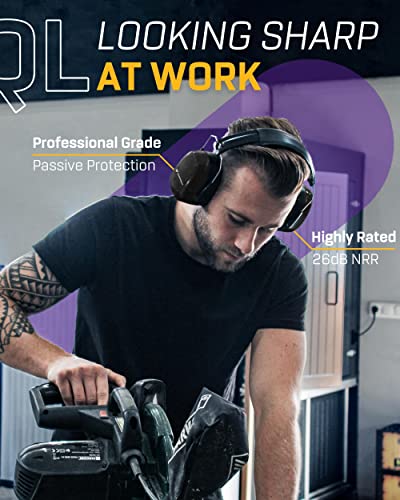 Vanderfields Ear Protection Earmuffs - Shooting Ear Muffs for Noise Cancelling - Passive Reduction for Safety Hearing - Adult Headphones for Lawn Vanderfields