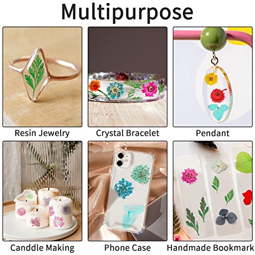 4 Boxes Dried Flowers for Resin, Gartful 48 Styles Natural 3D Applique Flowers DIY Craft Supplies, Resin Epoxy Casting Fillers for Silicone Molds, Gartful