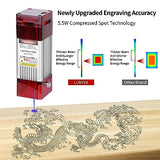 Laser Engraver Machine,5.5W Output Power Laser Cutter and Engraver Machine,12V Compressed Spot 10000mm/min,Laser Engraving Area (400×400mm) for DIY LUNYEE