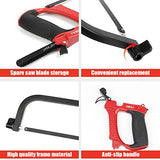 AIRAJ High-end Hacksaw Set, Universal Metal Hacksaw with 3 Different Hacksaw Blades, Best Hacksaw for Metal and Heavy Duty Hand Saw for Cutting Wood, AIRAJ