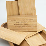 Bamboo Engraving Blanks Rectangle Bamboo Blanks Unfinished Wood Blanks 50 Pcs WoodArtSupply