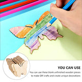 IMIKEYA Unfinished Wooden Cutouts: 40Pcs Butterfly Wood Cutouts Butterflies Blank Wooden Paint Crafts Wood Slices for Kids Painting, Christmas IMIKEYA
