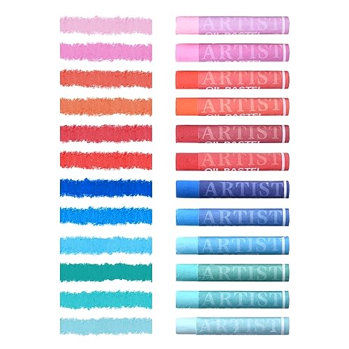 qianshan Soft Oil Pastels Set of 12 Colors,Non Toxic,Soft Texture Vibrant and Creamy Oil Crayons Pastels Art Supplies For Professional Artists qianshan