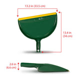 Pine-Sol Jumbo Dustpan, 13.2” | Heavy Duty Dust Pan with Rubber Edge | Clip-On Design Attaches to Standard Broom Sticks, Green Pine-Sol