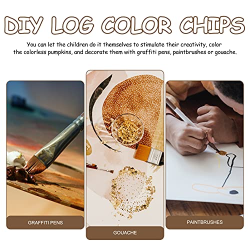 Operitacx 6 Pcs Pumpkin Chips Unfinished Pumpkin Cutouts Unpainted Pumpkin Wood Clip Unfinished Wood Pumpkin Cutout Wood Carving Craft Toys for Kids Operitacx