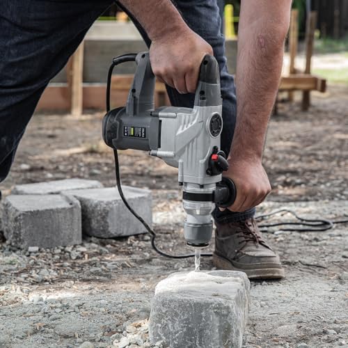 XtremepowerUS 1180W SDS-Plus Electric Rotary Hammer 1-1/4" Combination Rotary Hammer Drilling Chisels & Drill Bits Set with Case XtremepowerUS