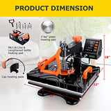 DREAMVAN Upgrade Heat Press Machine 8 in 1, 12" x 15" Swing Away Heat Transfer Machine, Digital Sublimation Heat Press for T Shirts Caps Hats Mugs DREAMVAN