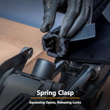 POWERTEC 75081 Miter Saw/Track Saw Dust Bag fits Nominal 1-1/2" Dust Ports, Expands to 1-5/8", Hook and Loop Dust Collector Bag with Zipper and Wired POWERTEC