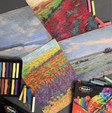 RoseArt Premium 24ct Long Soft Pastel Stick Set for Professionals - Pigment Rich, Full Size Pastel Sticks Vivid Colors RoseArt