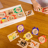 Melissa & Doug Self-Correcting Alphabet Wooden Puzzles With Storage Box (52 pcs) - ABC Puzzles, Wooden Alphabet Puzzle For Kids Ages 4+ Melissa & Doug