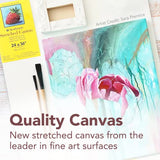 Strathmore 300 Series Stretched Canvas, Traditional Profile, 14x18 inches - Artist Canvas for Oil, Acrylic, Pouring & Mixed Media - 100% Cotton, Strathmore