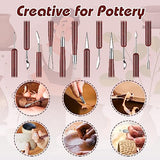 6PCS Clay Tools Sculpting, Double-Sided Polymer Carving Tools Kit, Wood Ceramic Tool Set for Pottery, Air Dry Clay, Polymer Clay, Sculpting, UUSYCUN